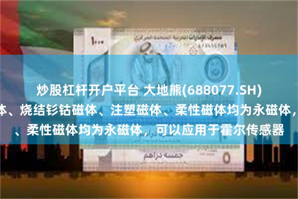 炒股杠杆开户平台 大地熊(688077.SH)：生产的烧结钕铁硼磁体、烧结钐钴磁体、注塑磁体、柔性磁体均为永磁体，可以应用于霍尔传感器