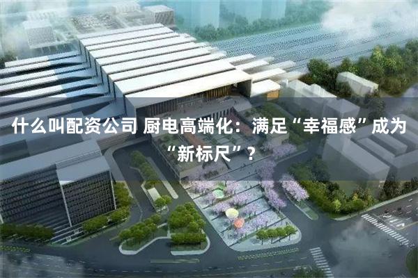 什么叫配资公司 厨电高端化：满足“幸福感”成为“新标尺”？