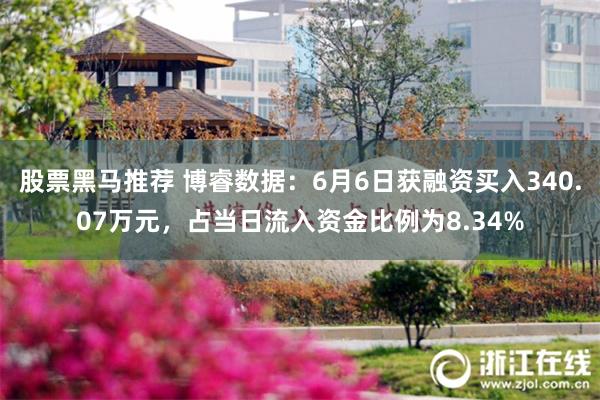 股票黑马推荐 博睿数据：6月6日获融资买入340.07万元，占当日流入资金比例为8.34%